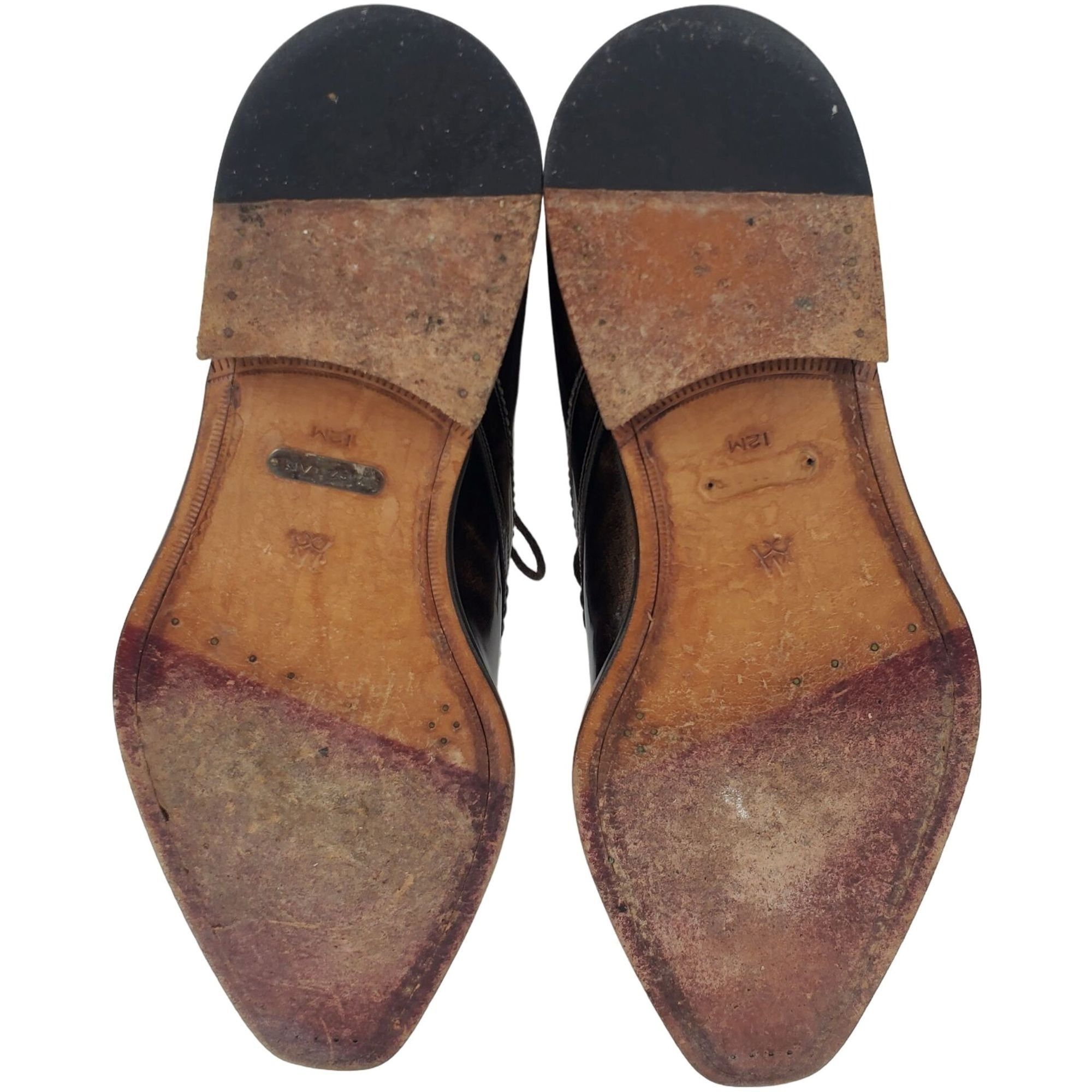 Mezlan Mezlan Spain Antiqued Brown Gloss Leather Chukka Boots 12M Size US 12 / EU 45 - 4 Thumbnail