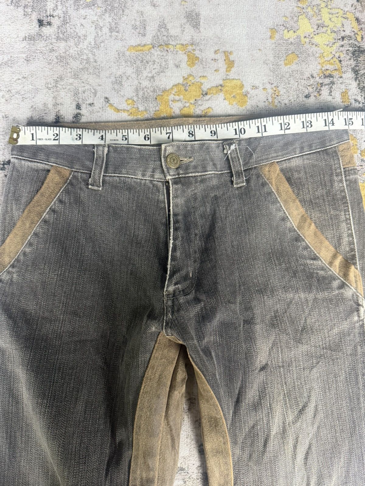 Tornado Mart Rare Flared Tornado Mart Suede Washed Jeans Size US 29 - 5 Thumbnail
