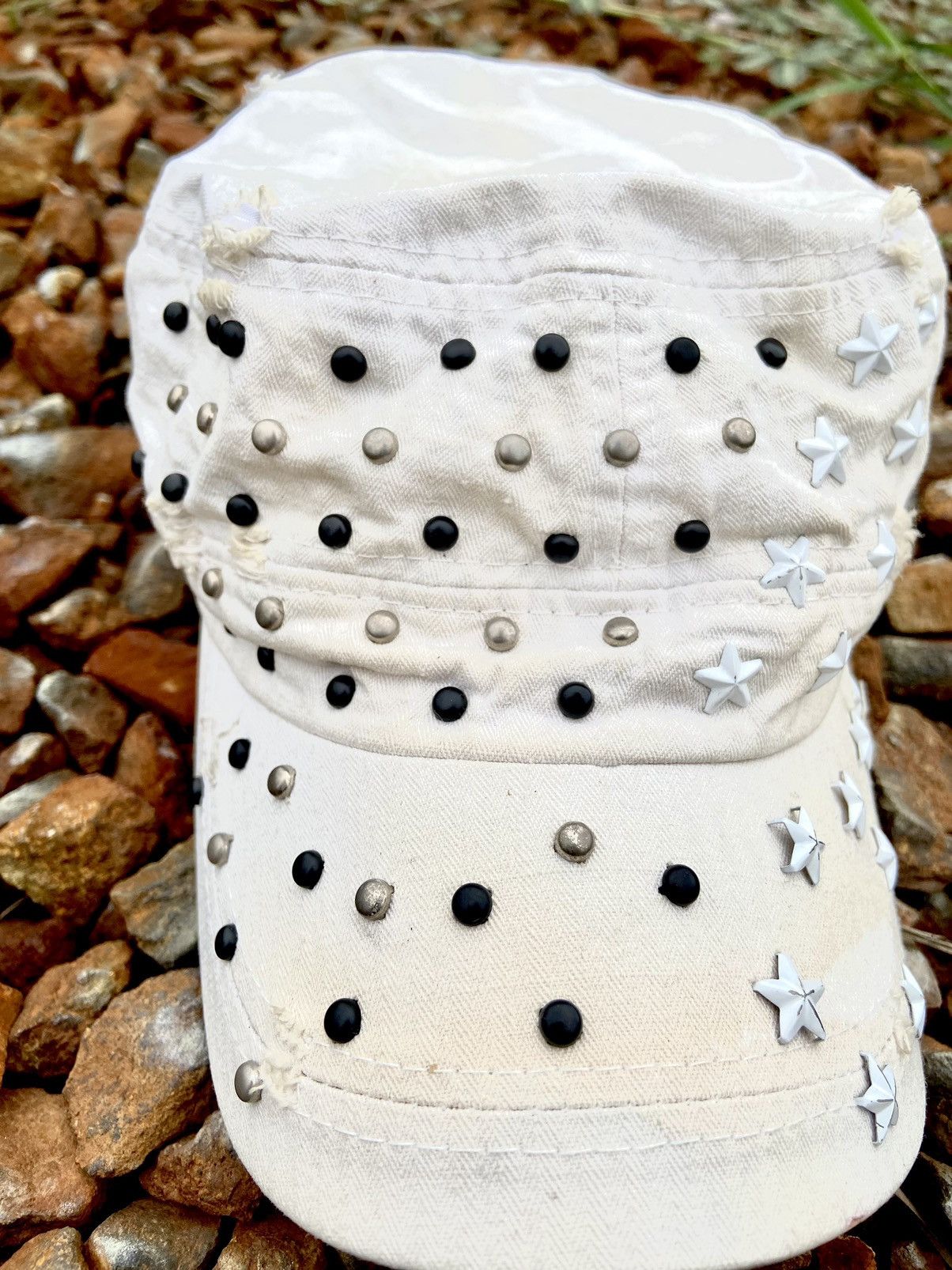 Japanese Brand 2000s ditsetressed star studded patrol hat Size ONE SIZE - 5 Thumbnail