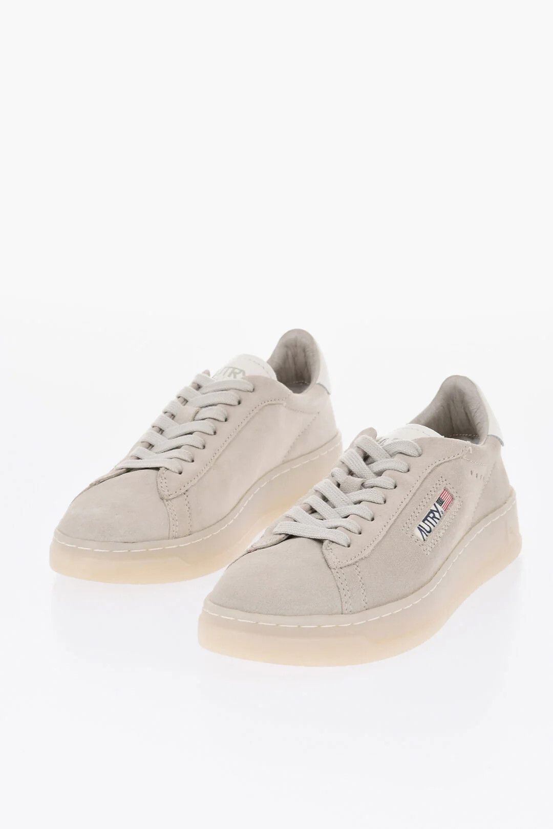 AUTRY og1mm0426 Suede Low-Top Sneakers in Beige Size US 8 / IT 38 - 3 Thumbnail