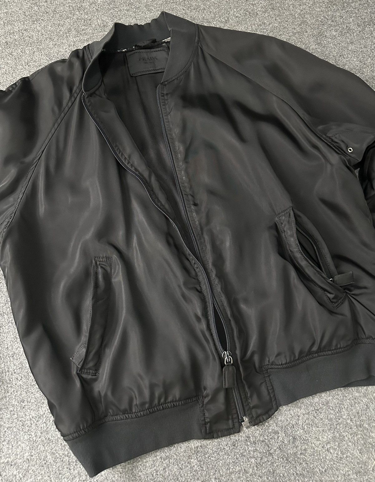 Prada Prada - 90s Vintage Zip-Up Nylon Bomber Jacket Hard to Find Size US M / EU 48-50 / 2 - 8 Thumbnail