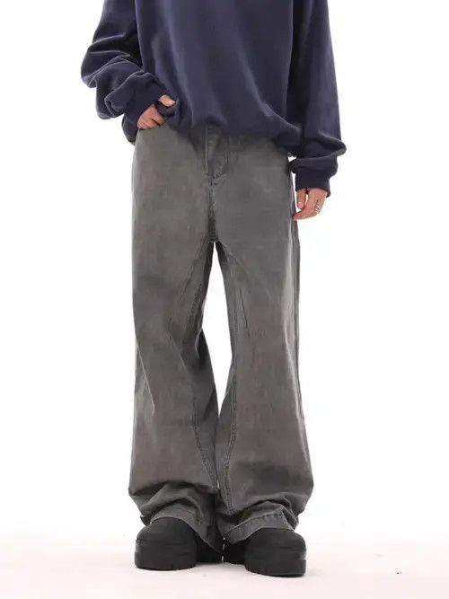 Japanese Brand × Jean Retro street bootcut casual straight jeans Size US 32 / EU 48 - 2 Thumbnail