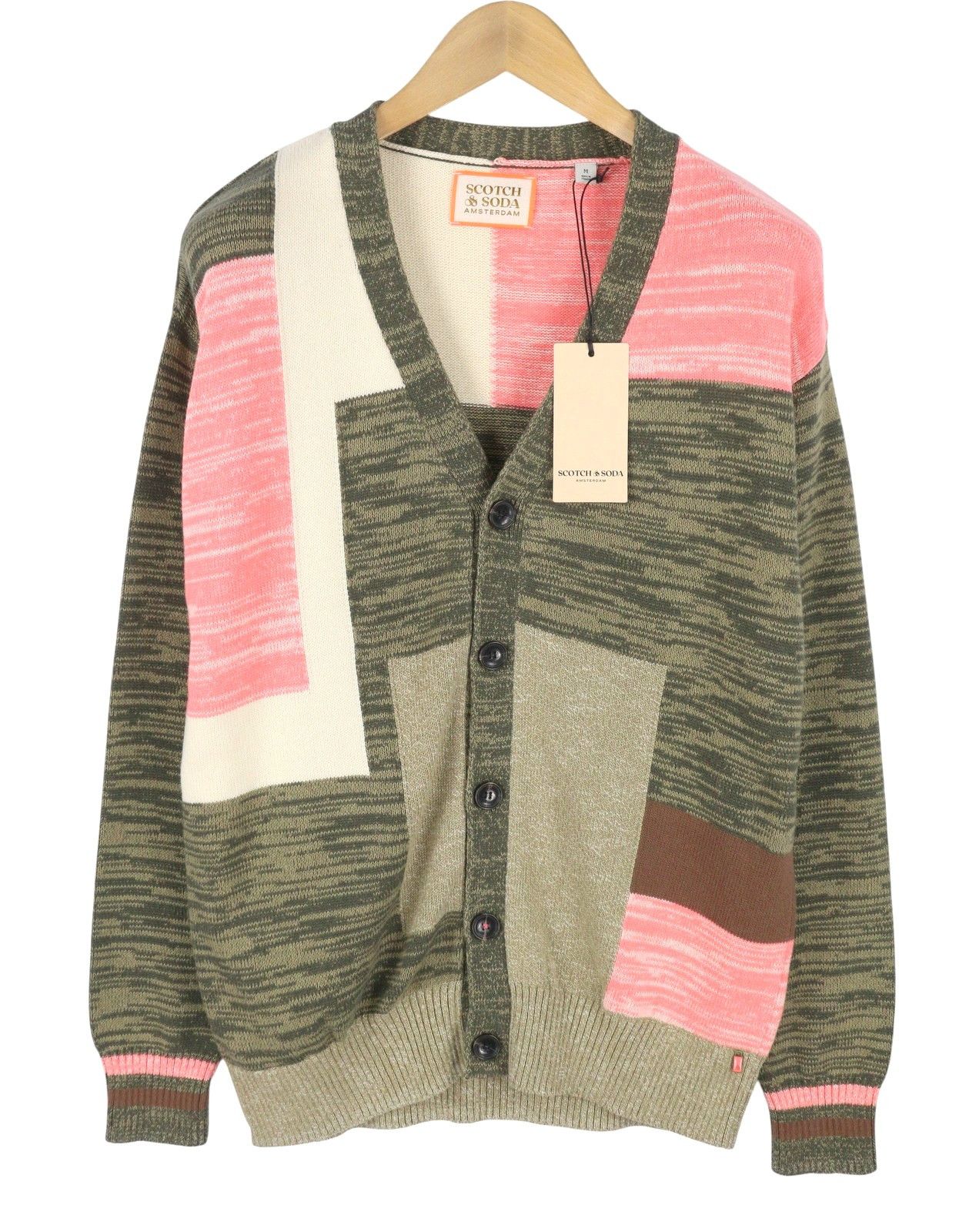 Scotch & Soda M Colorblock Melange Pattern Button Up Cardigan 91039 Size US M / EU 48-50 / 2 - 2 Thumbnail