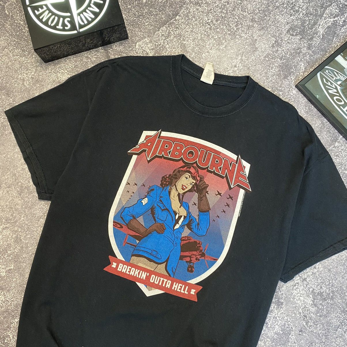 Band Tees Vintage Airborne 2017 Breakin Outta Hell Big Sexy Ledy tee Size US XXL / EU 58 / 5 - 2 Thumbnail