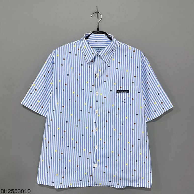 Louis Vuitton Louis Vuitton Striped Short Sleeve Shirt-yf Size US M / EU 48-50 / 2 - 1 Thumbnail