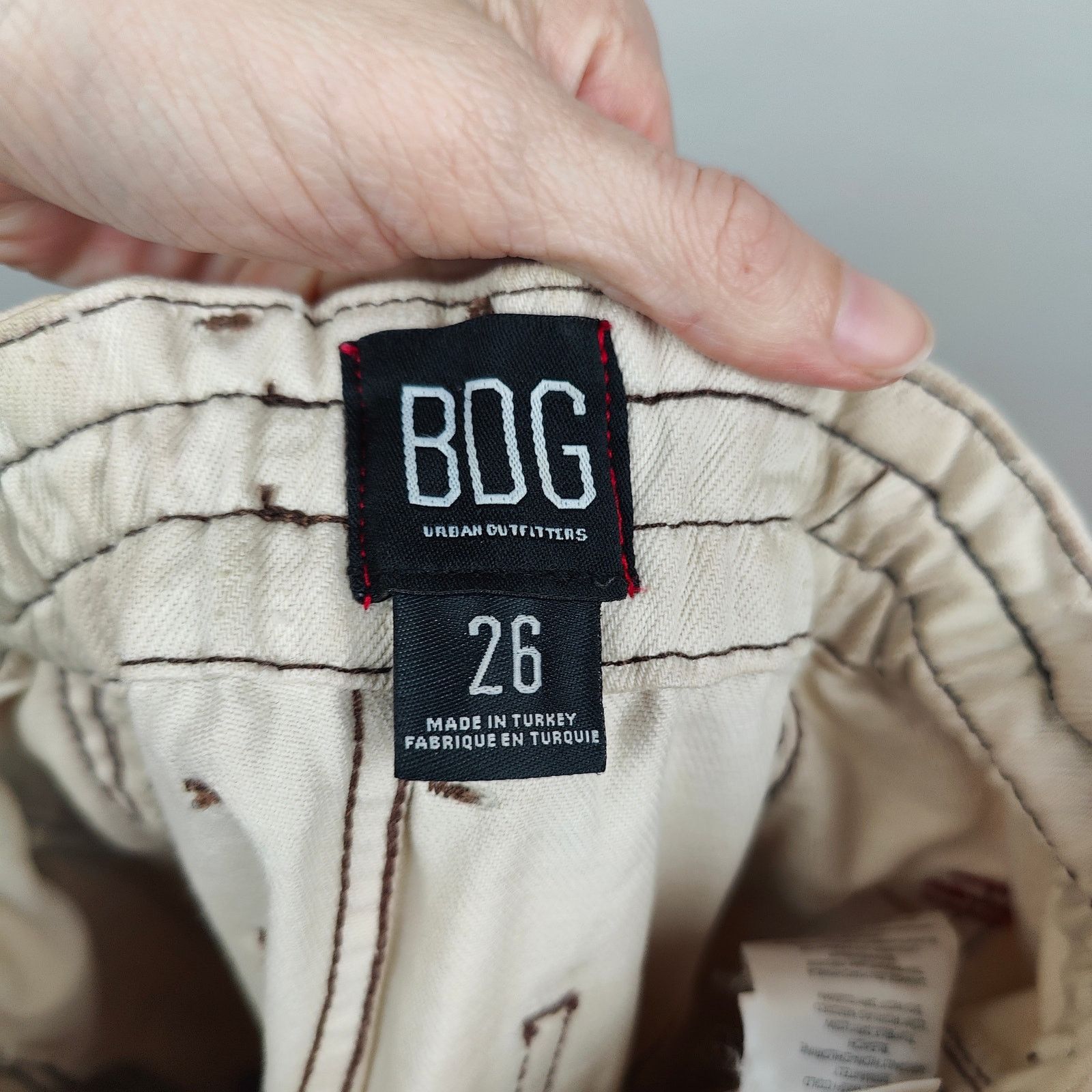 Bdg BDG Baggy Cargo Jeans Womens 26 Beige Y2K Utility Skater Size 26" / US 2 / IT 38 - 8 Thumbnail