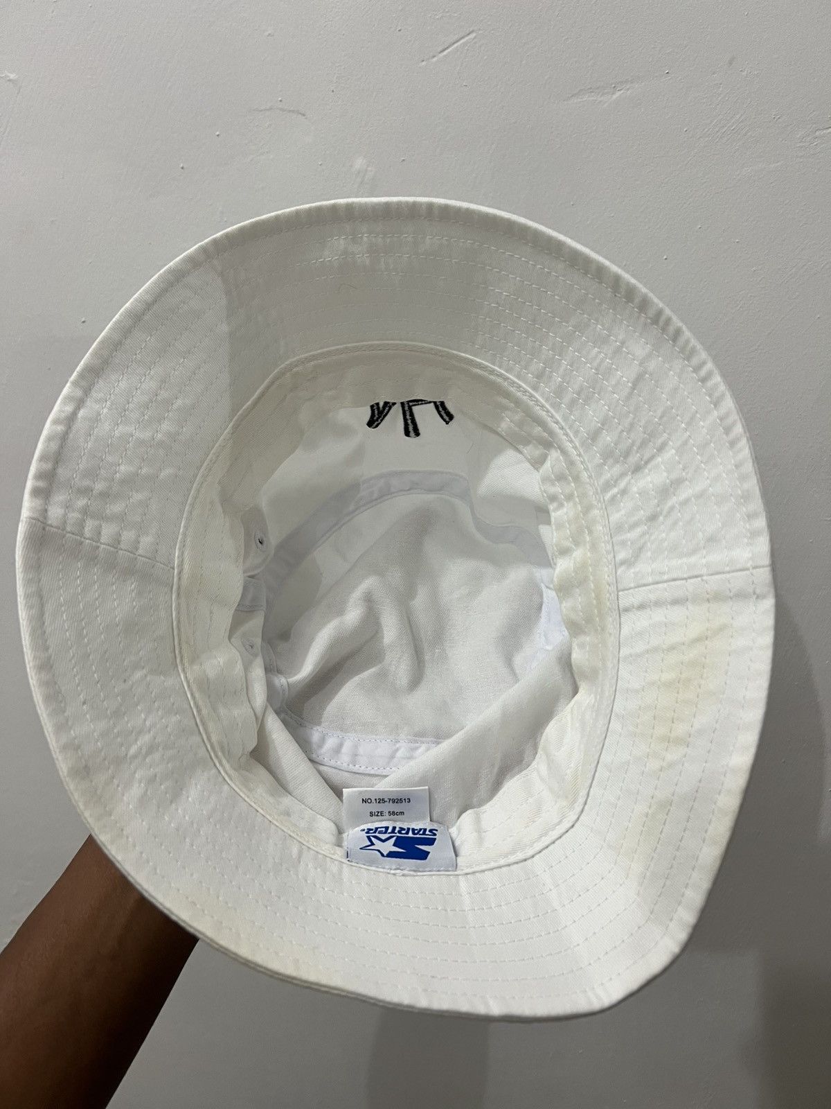 Japanese Brand Starter White Bucket Hat Size ONE SIZE - 11 Thumbnail
