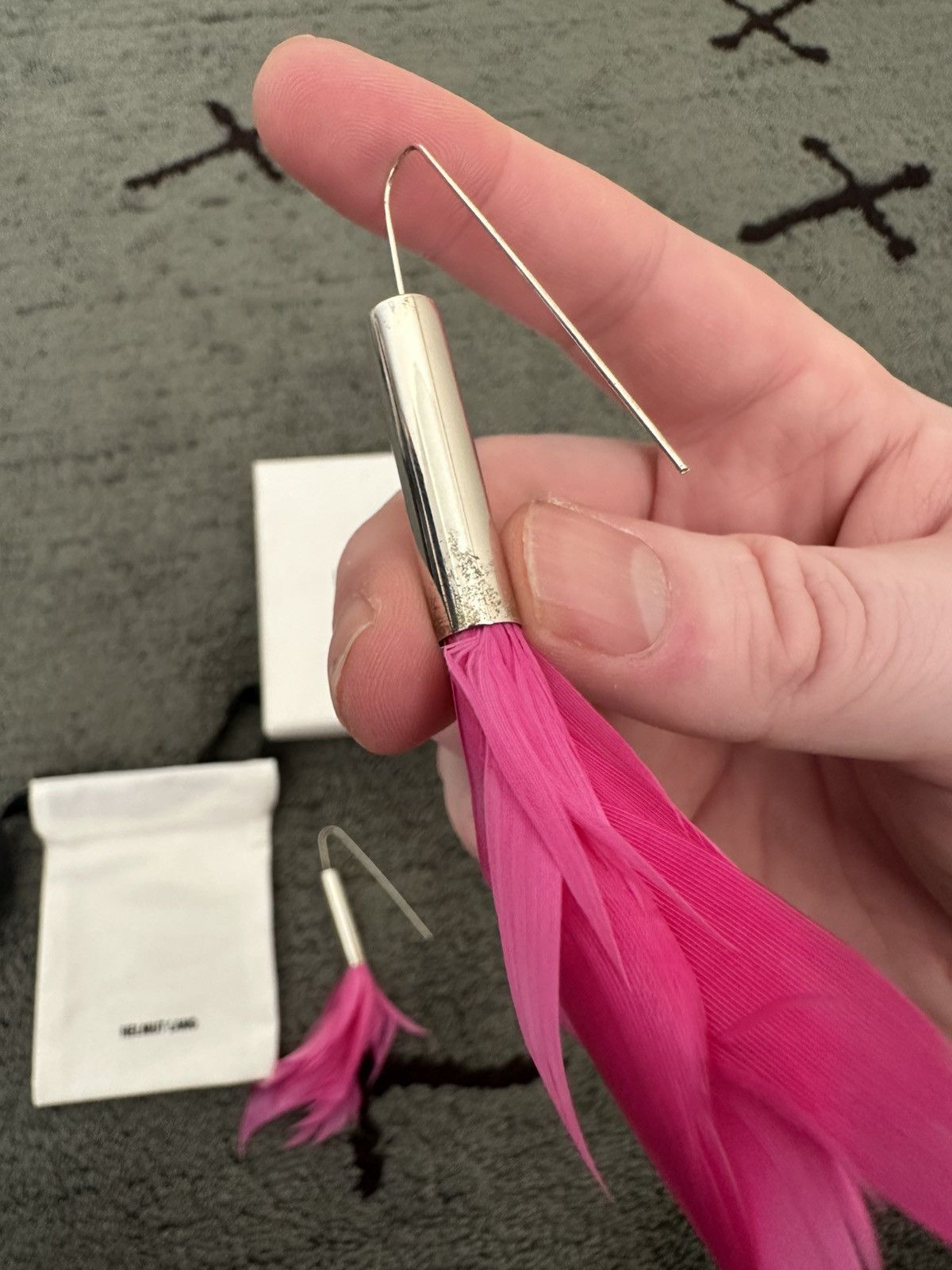 Helmut Lang Archive Helmut Lang Spring 2000 Feather Earrings Vintage Size ONE SIZE - 5 Thumbnail