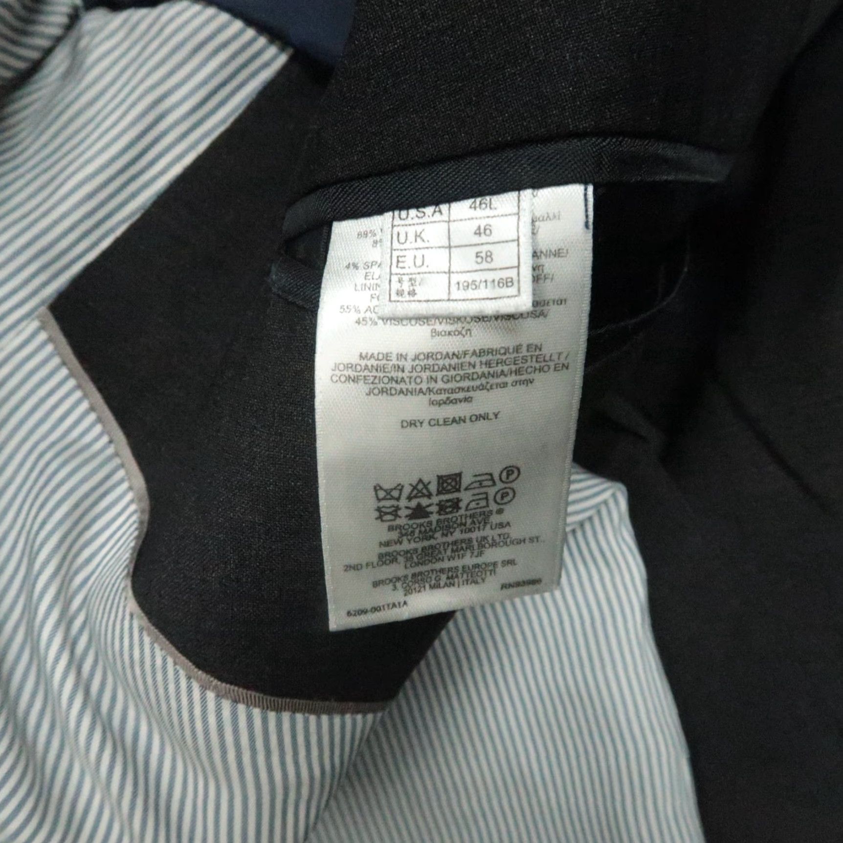 Brooks Brothers Brooks Brothers Blazer Mens 46L Gray Wool Sport Coat Notch Lapel Single-Breasted 2-Button Regular Fit Vintage No Size 46R - 4 Thumbnail