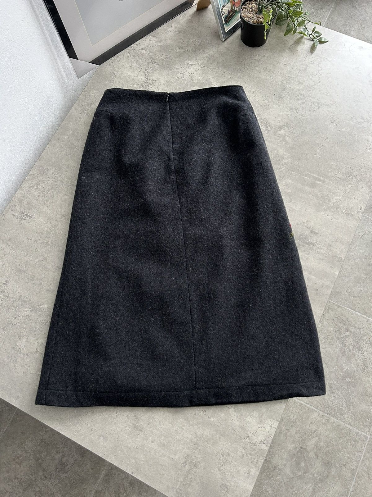 Vintage Vintage Wool Floral Skirt 90s 00s Size 26" / US 2 / IT 38 - 9 Thumbnail