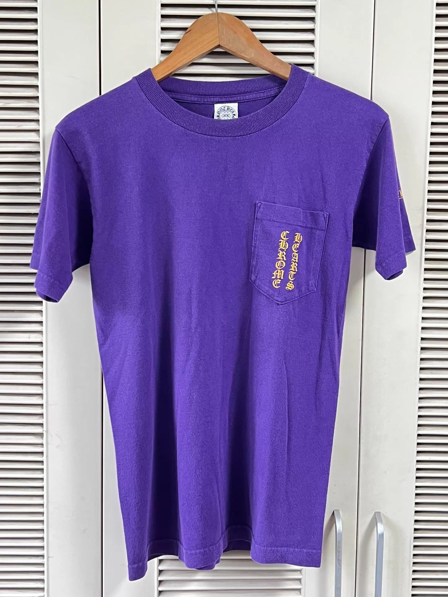 Chrome Hearts CHROME HEARTS Purple SS Tee S (Pocket/Back Logo) Classic Size US S / EU 44-46 / 1 - 1 Thumbnail