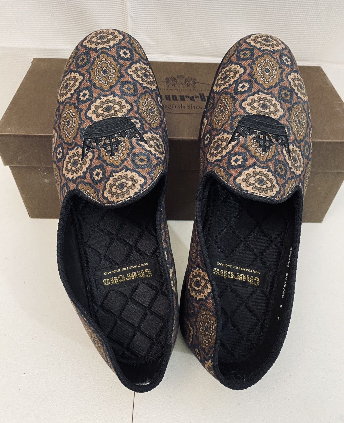 Church's Church’s 🏴󠁧󠁢󠁥󠁮󠁧󠁿 Kanvas Quilted Insole Suede House Slipper 8 New Size US 8 / EU 41 - 12 Thumbnail