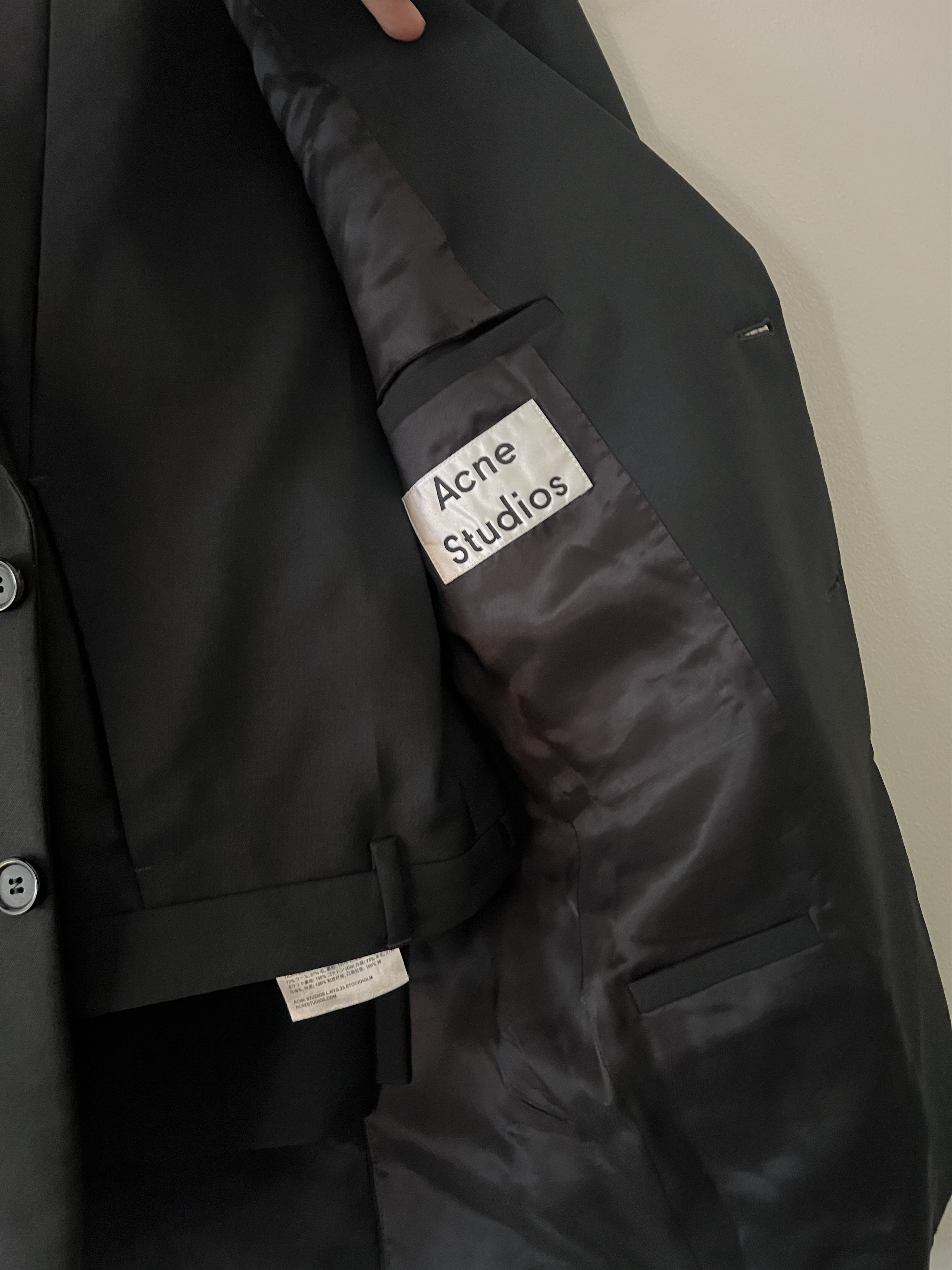 Acne Studios Acne Studios Black Suit Size 44S - 4 Thumbnail