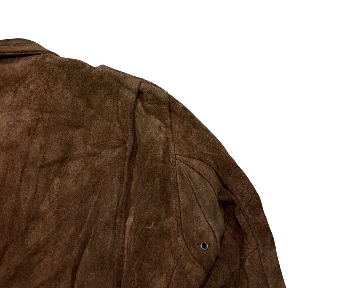 Schott Vintage Mextex Double Collar Biker Suede Leather Jacket Size US S / EU 44-46 / 1 - 15 Thumbnail