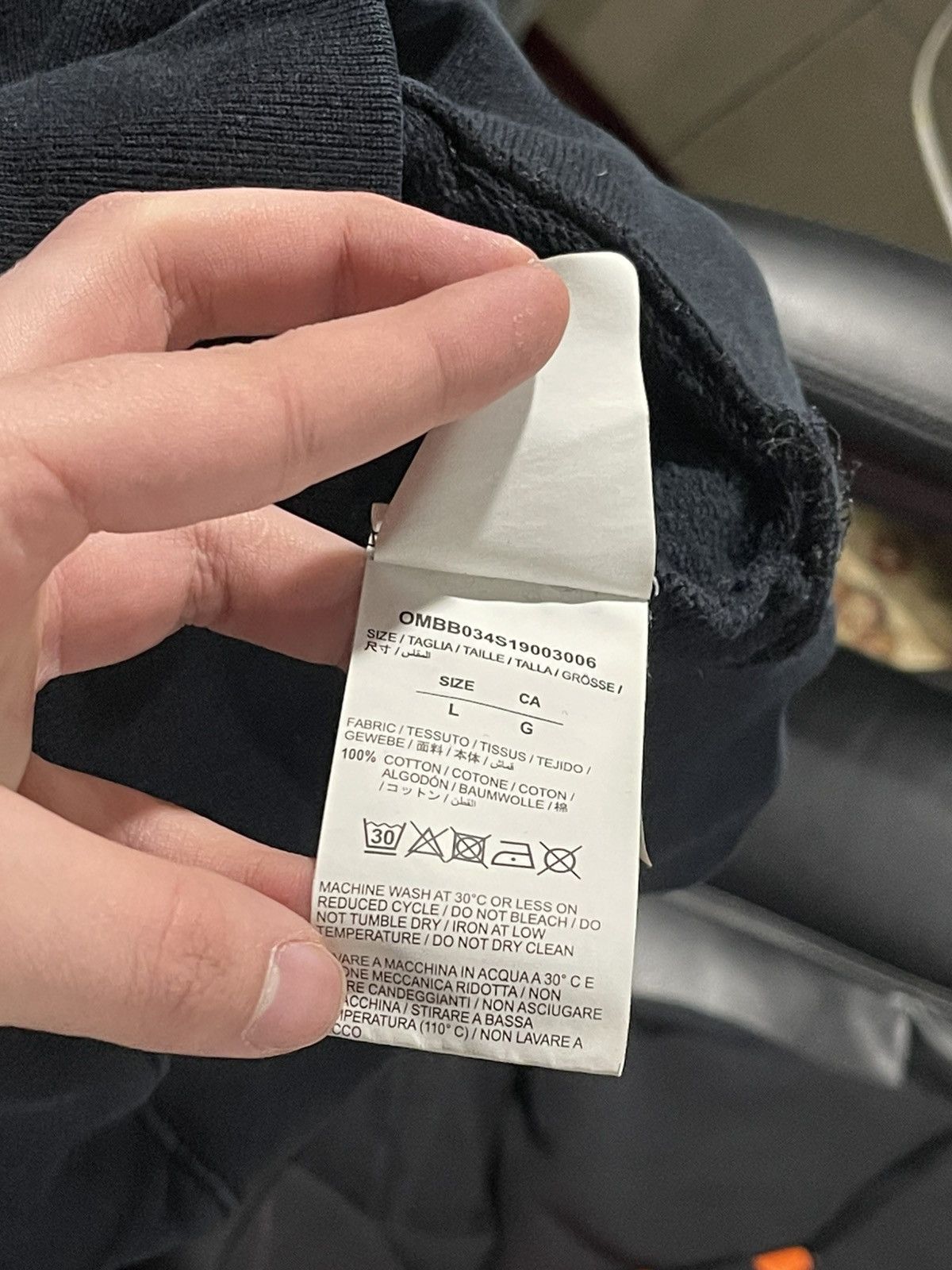 Off-White OFF-WHITE 19SS Printed LOGO HOODIE BLACK Size US L / EU 52-54 / 3 - 9 Thumbnail
