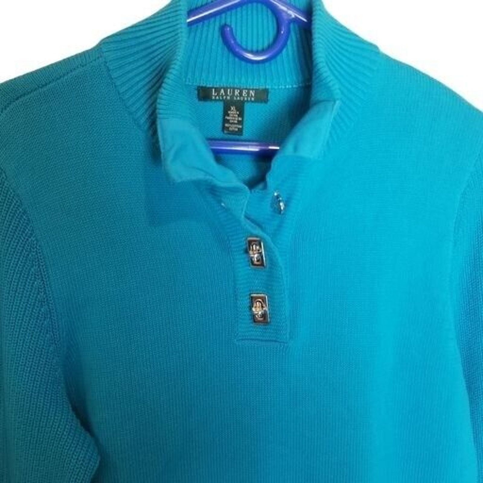Lauren Ralph Lauren Lauren Ralph Lauren Womens Pullover Sweater XL Toggle Cotton Size XL / US 12-14 / IT 48-50 - 2 Thumbnail