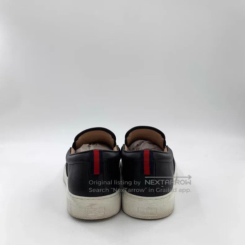 Gucci Gucci Black flying saucer embroidered casual one-pedal loa Size US 8.5 / EU 41-42 - 4 Thumbnail