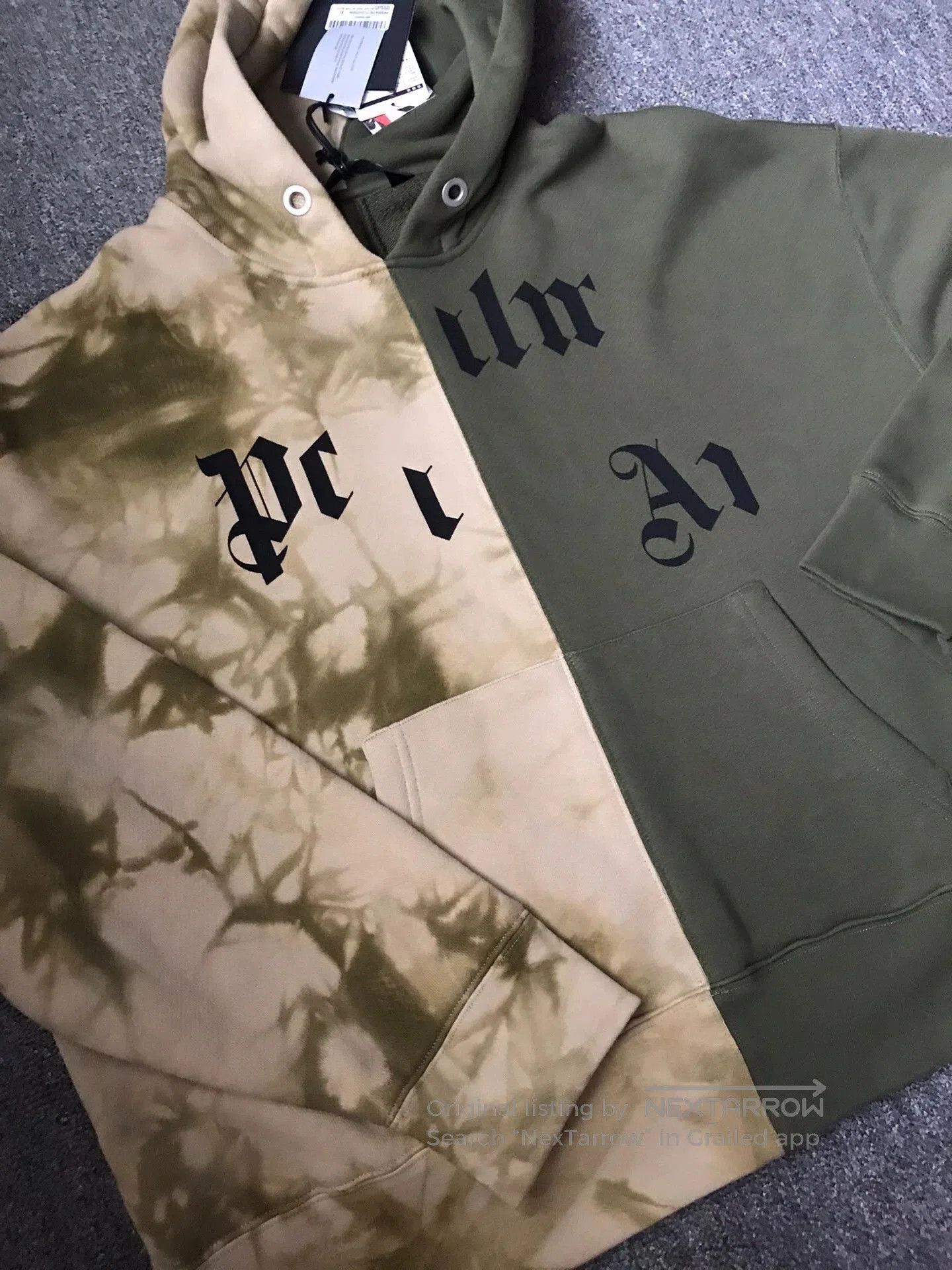 Palm Angels Color Block Tie-Dye Graphic Hoodie. Size US XL / EU 56 / 4 - 4 Thumbnail