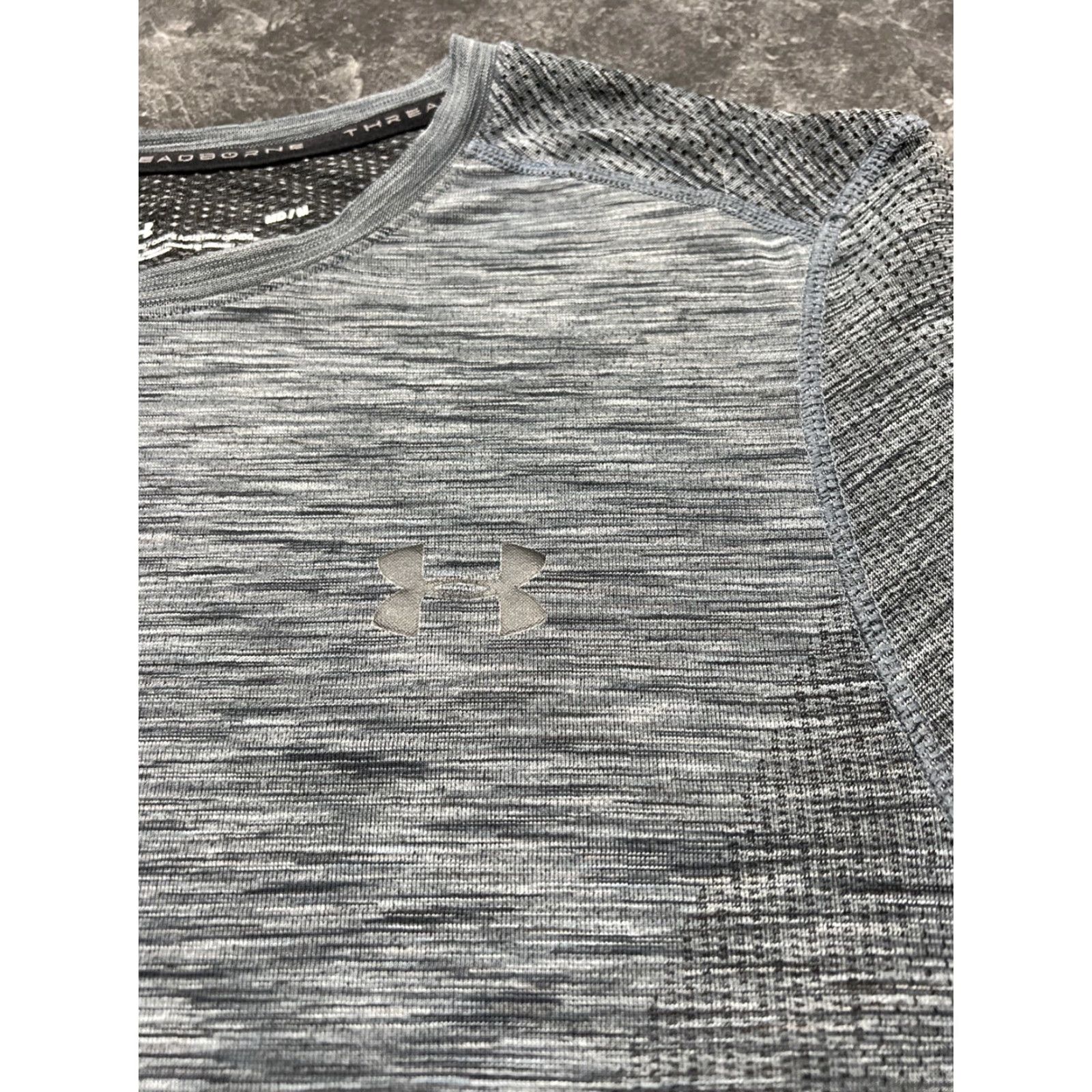 Under Armour Under Armour Threadborne Long Sleeve Tee Men M Gray Regular Casual Activewear Shirt Mens Size US M / EU 48-50 / 2 - 3 Thumbnail
