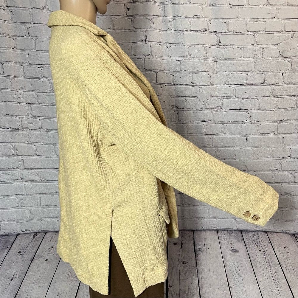 Free People New Free People Like A Cloud Oversized Yellow Blazer Size S Size S / US 4 / IT 40 - 2 Thumbnail