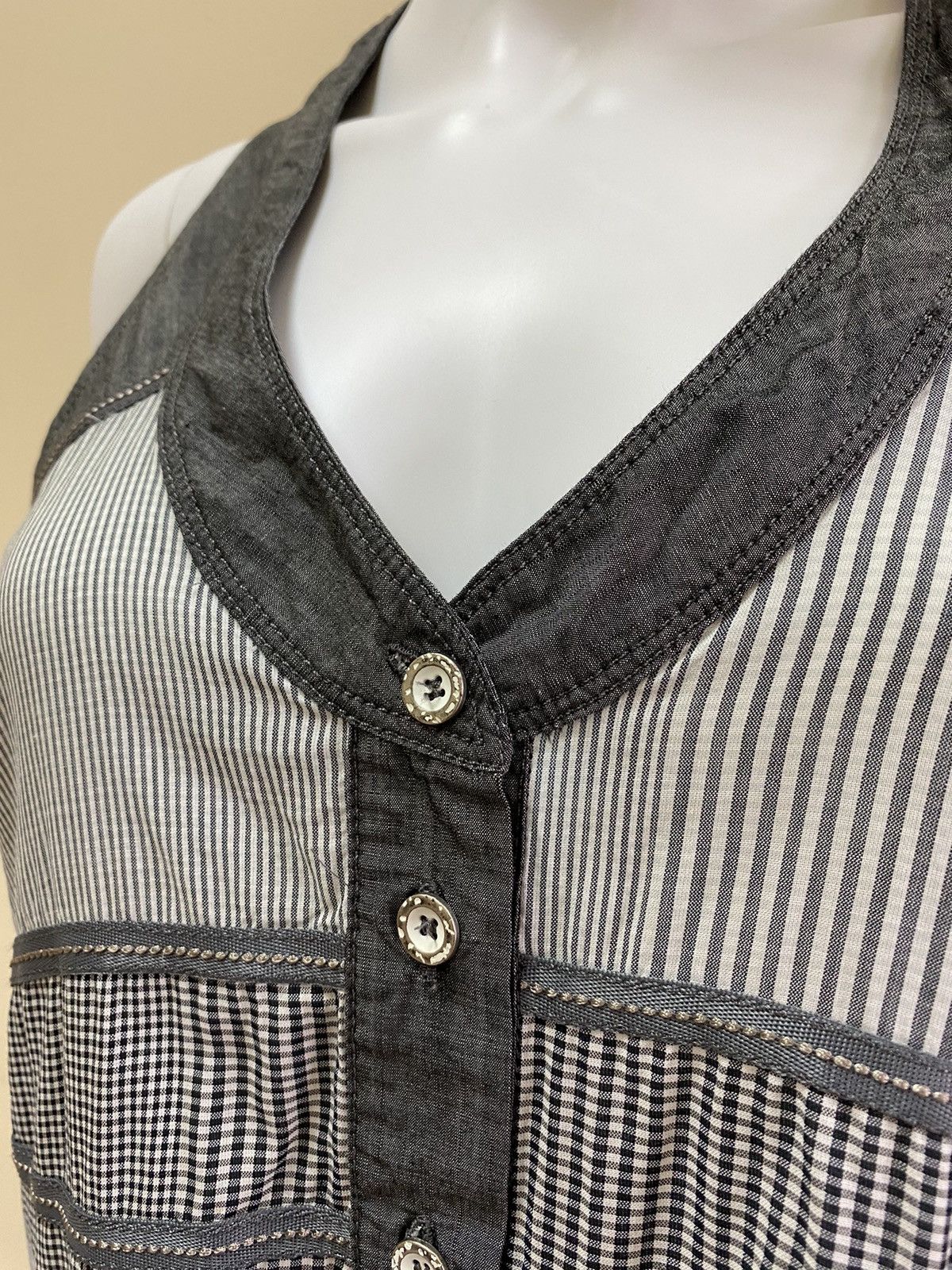 Marithe + Francois Girbaud Le Jean De Marithe Francois Girbaud Button Up Vest Size 44 Size M / US 6-8 / IT 42-44 - 4 Thumbnail
