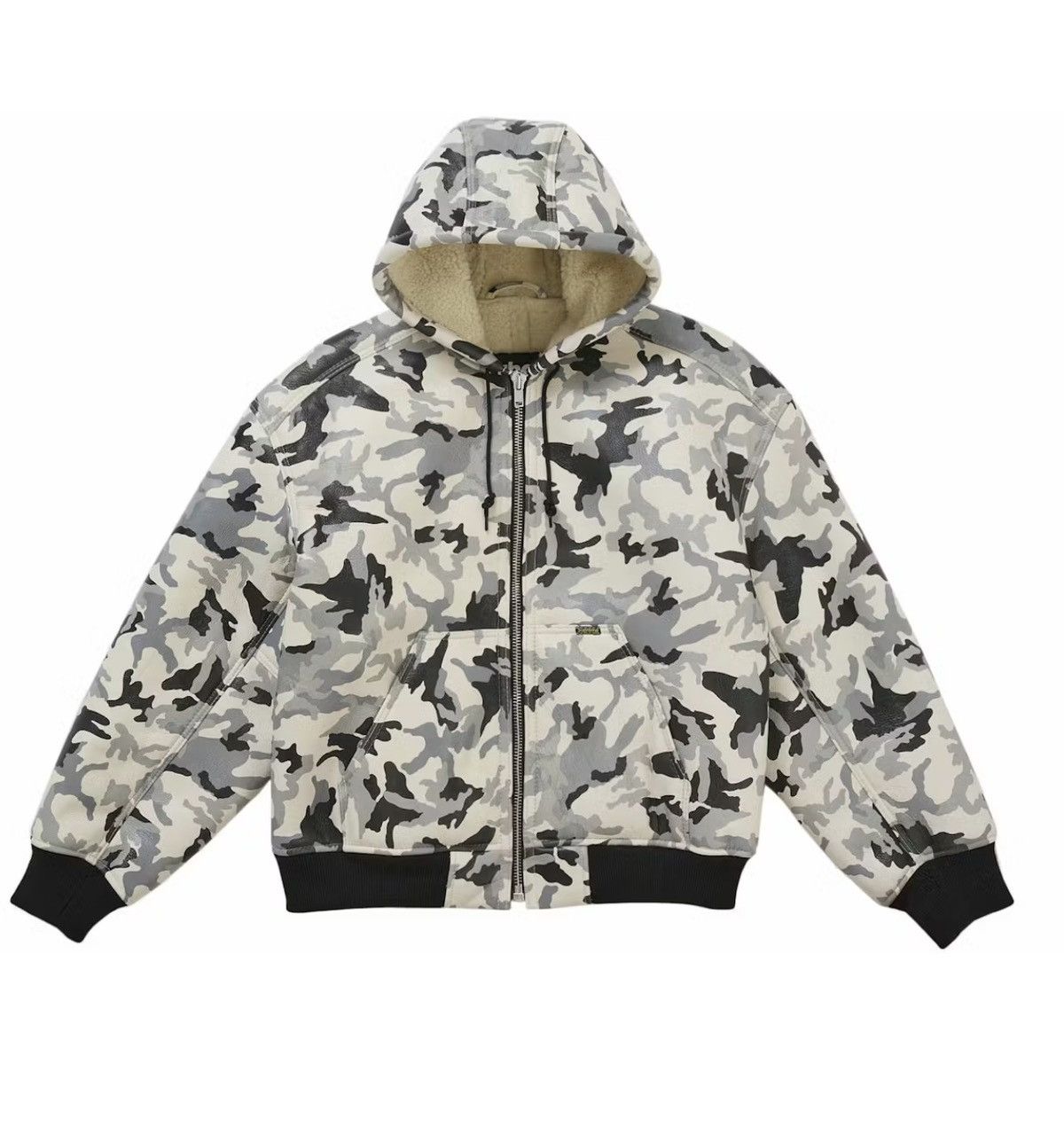 Supreme Supreme schott shearling leather jacket snow camo small Size US S / EU 44-46 / 1 - 1 Thumbnail