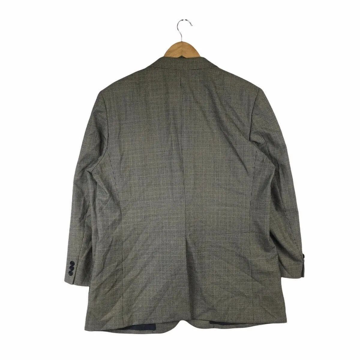 Gianni Valentino Vtg GIANNI VALENTINO ITALY Houndstooth Pattern Blazer Coat Size 48R - 5 Thumbnail