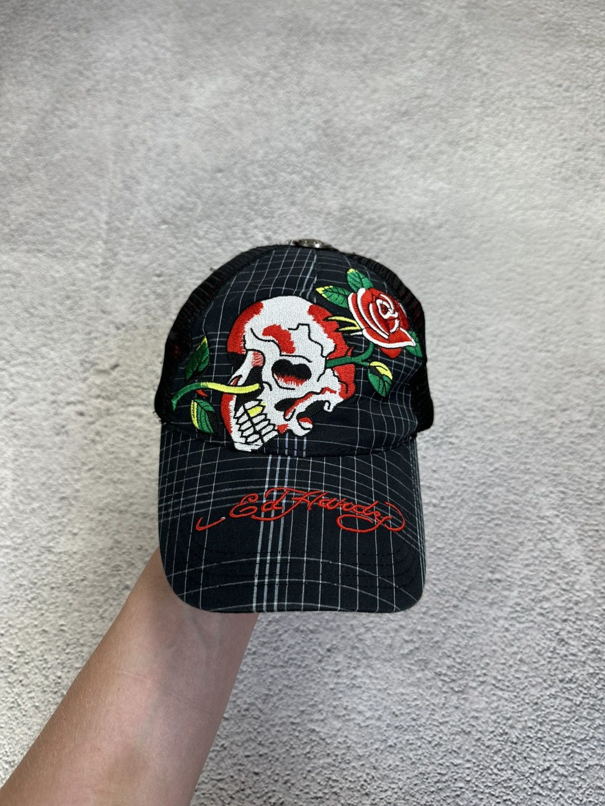 Ed Hardy Vintage Ed Hardy Cap Rhinestones Japan Y2K Effected Style Size ONE SIZE - 1 Thumbnail