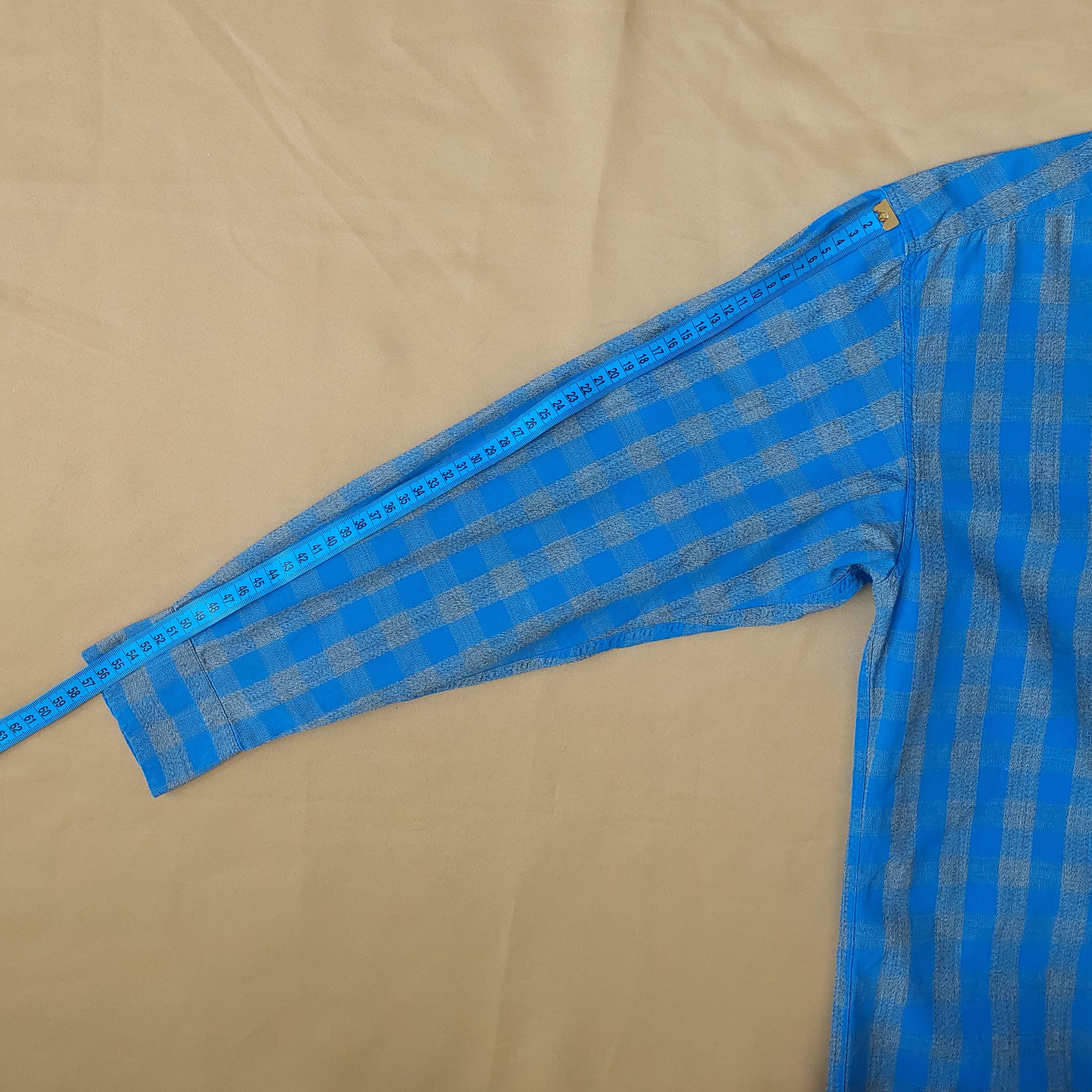 Claude Montana Claude Montana Paris Blue Check Shirt Vintage 80s Size US S / EU 44-46 / 1 - 11 Thumbnail
