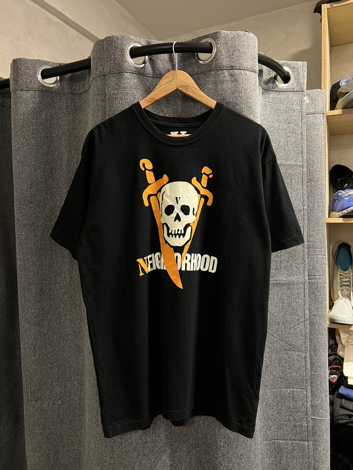 Neighborhood × Vlone Vlone x Neighborhood - 19/SS - Skull Tee Size US XL / EU 56 / 4 - 1 Thumbnail