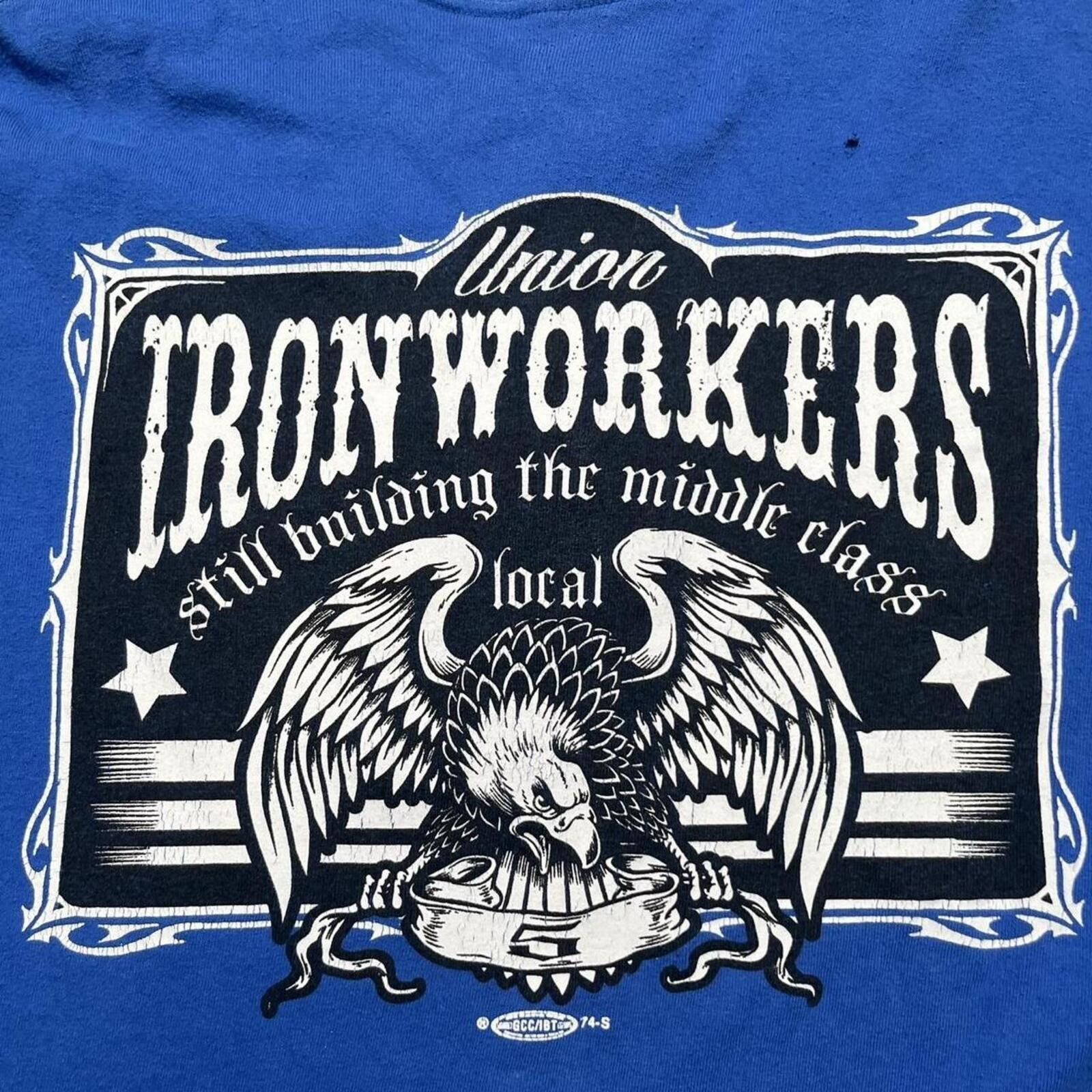 Other Vintage Iron Workers Union Local 5 Middle Class Shirt Size US XXL / EU 58 / 5 - 3 Thumbnail
