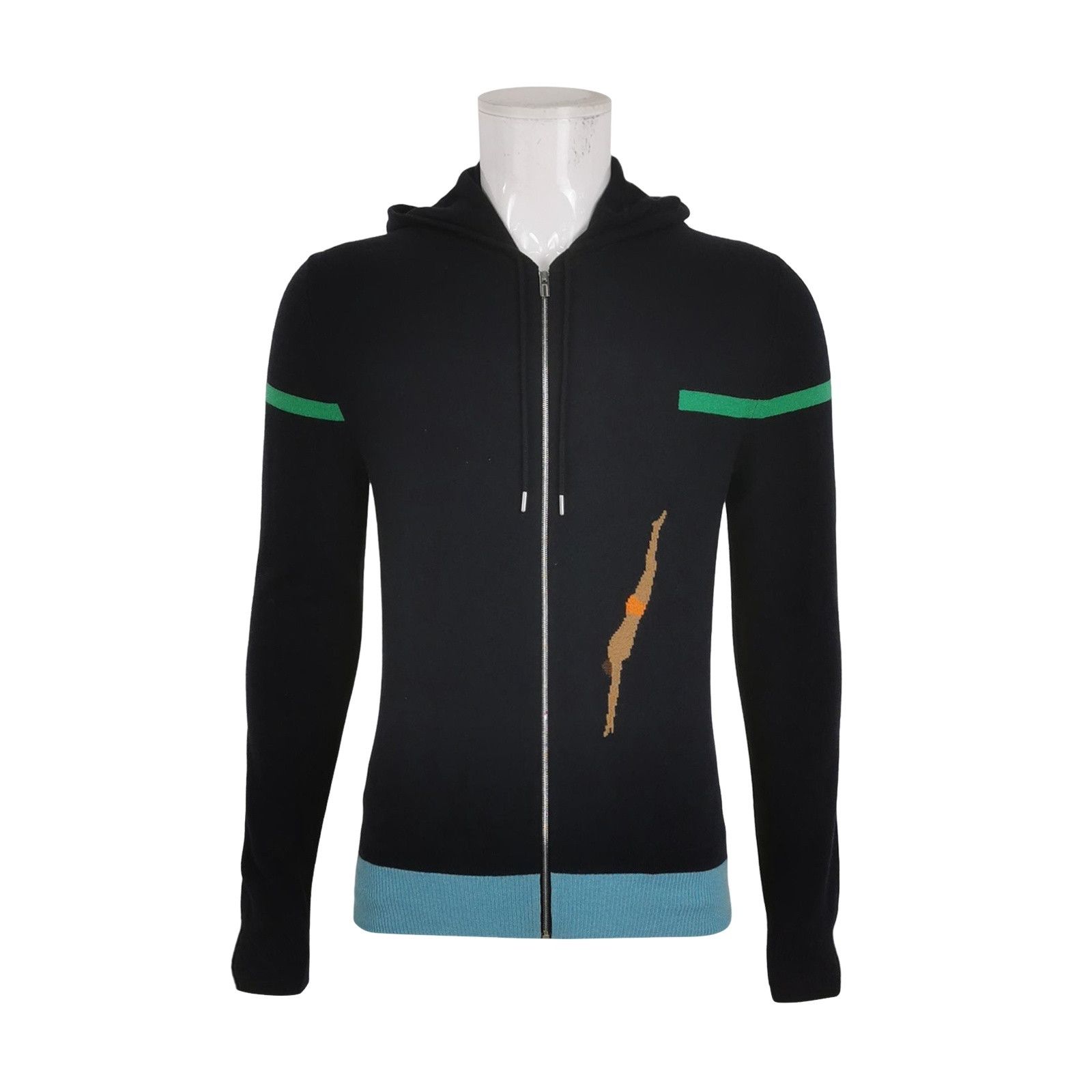 Hermes Hermes Cashmere Contrast Zip-Up Hoodie Size XS Size US XS / EU 42 / 0 - 1 Thumbnail