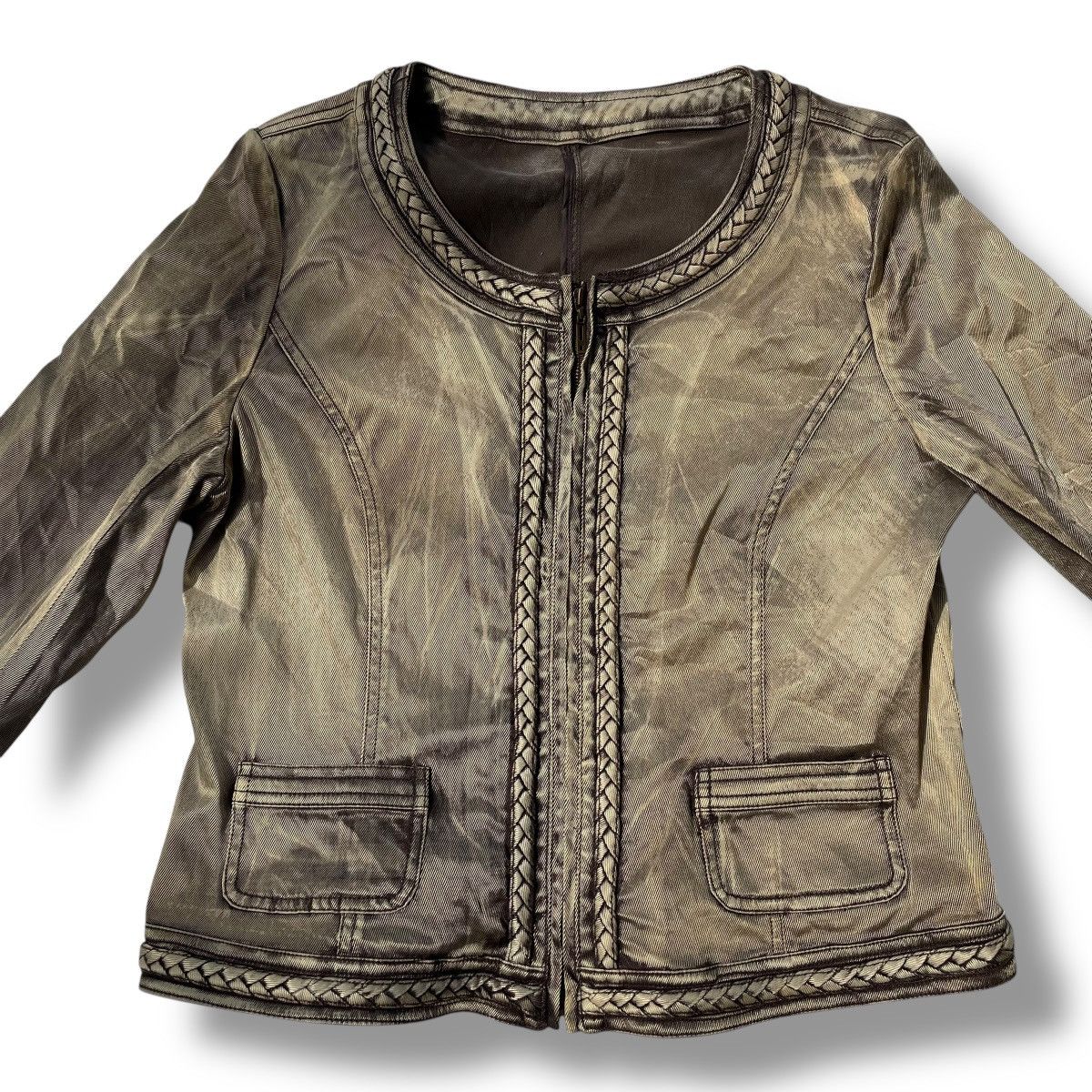 Le Grande Bleu (L.G.B.) 🇯🇵 PLUSIV FULL ZIP CROPPED WAXED JACKET Size M / US 6-8 / IT 42-44 - 3 Thumbnail