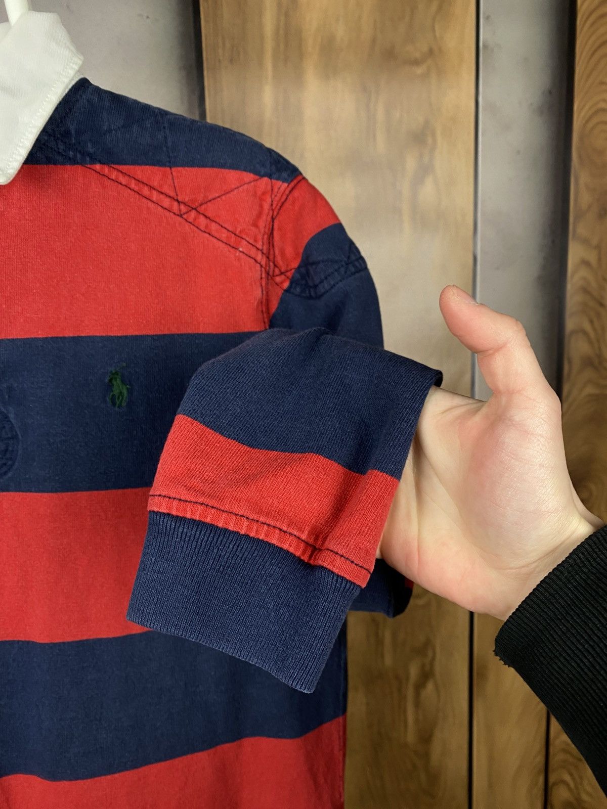 Polo Ralph Lauren 🎠Vintage 90s Sweatshirt Rugby Polo Ralph Lauren Striped Tee🎠 Size US M / EU 48-50 / 2 - 10 Thumbnail