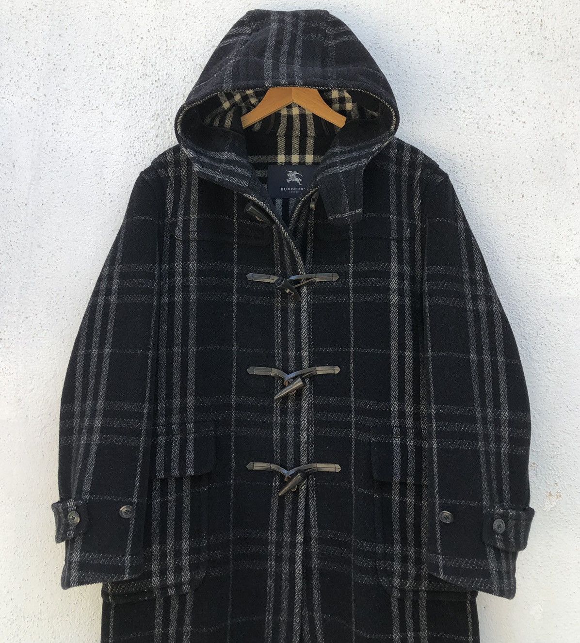 Burberry Authentic Burberry London Novacheck Wool Duffle Coat Jacket Size US M / EU 48-50 / 2 - 14 Thumbnail