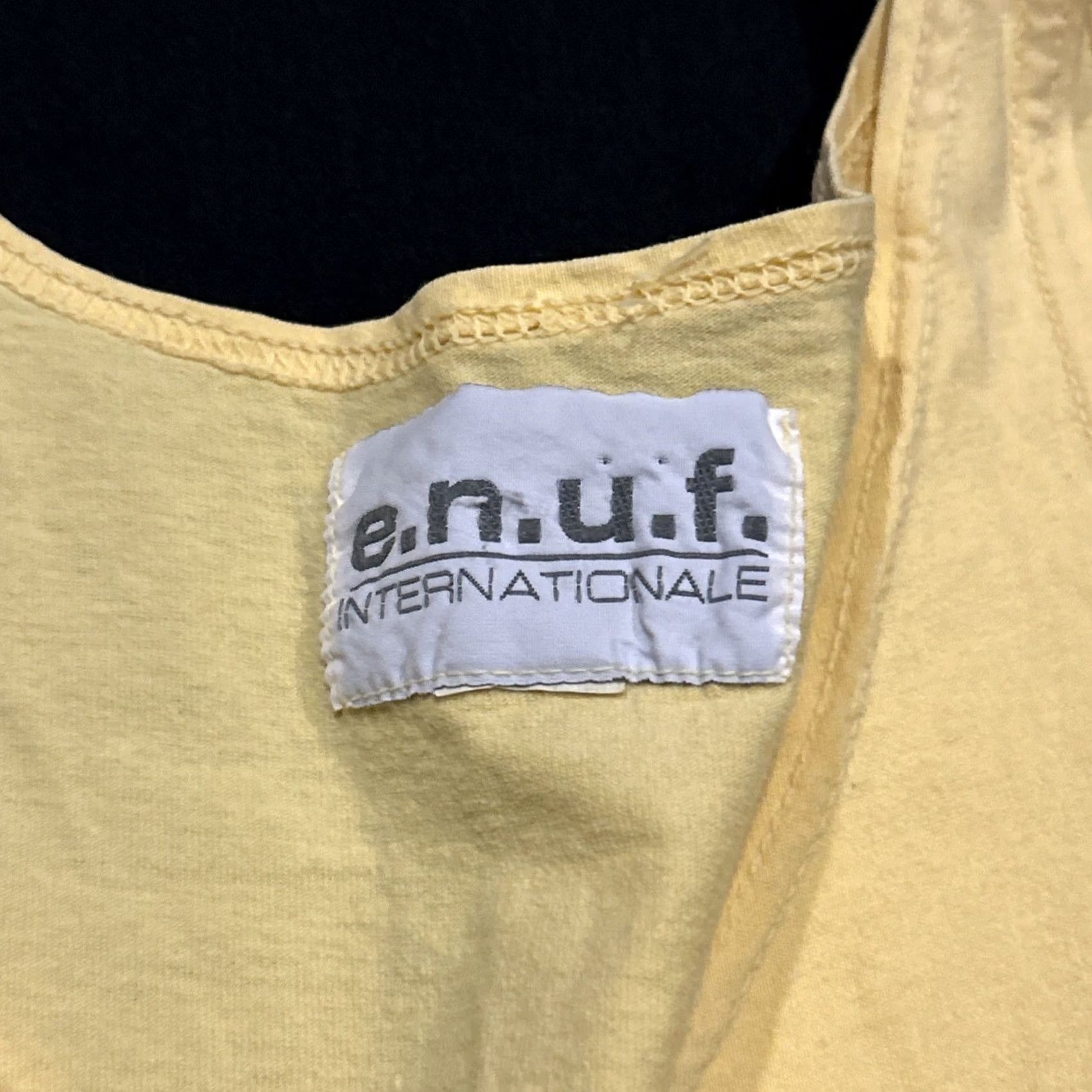 Vintage VINTAGE E.N.U.F. Clothing Co. Yellow Surf tank top XL Men Crew Neck Sleeveless Graphic Print Summer 80s 90s California United States Size US XL / EU 56 / 4 - 4 Thumbnail