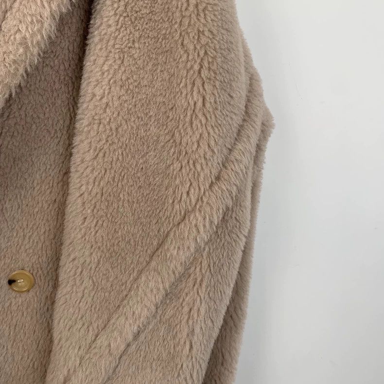 Max Mara Max Mara Teddy Collection Sand Teddy Alpaca Lapel Double B Size S / US 4 / IT 40 - 4 Thumbnail