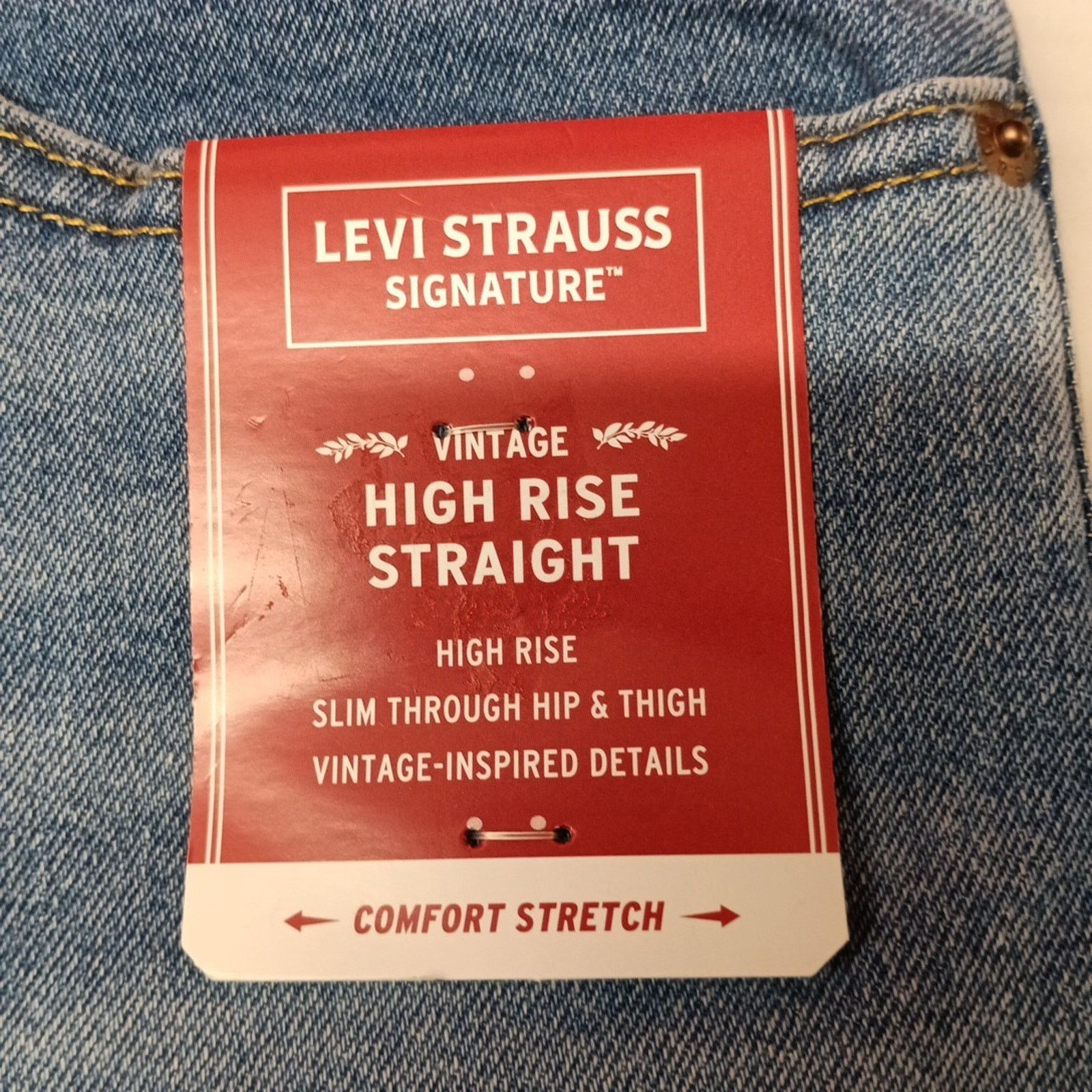 Levi's Levi Strauss Women’s Straight Jeans 8 29x27 Blue High Rise Size 30" / US 8 / IT 44 - 5 Thumbnail