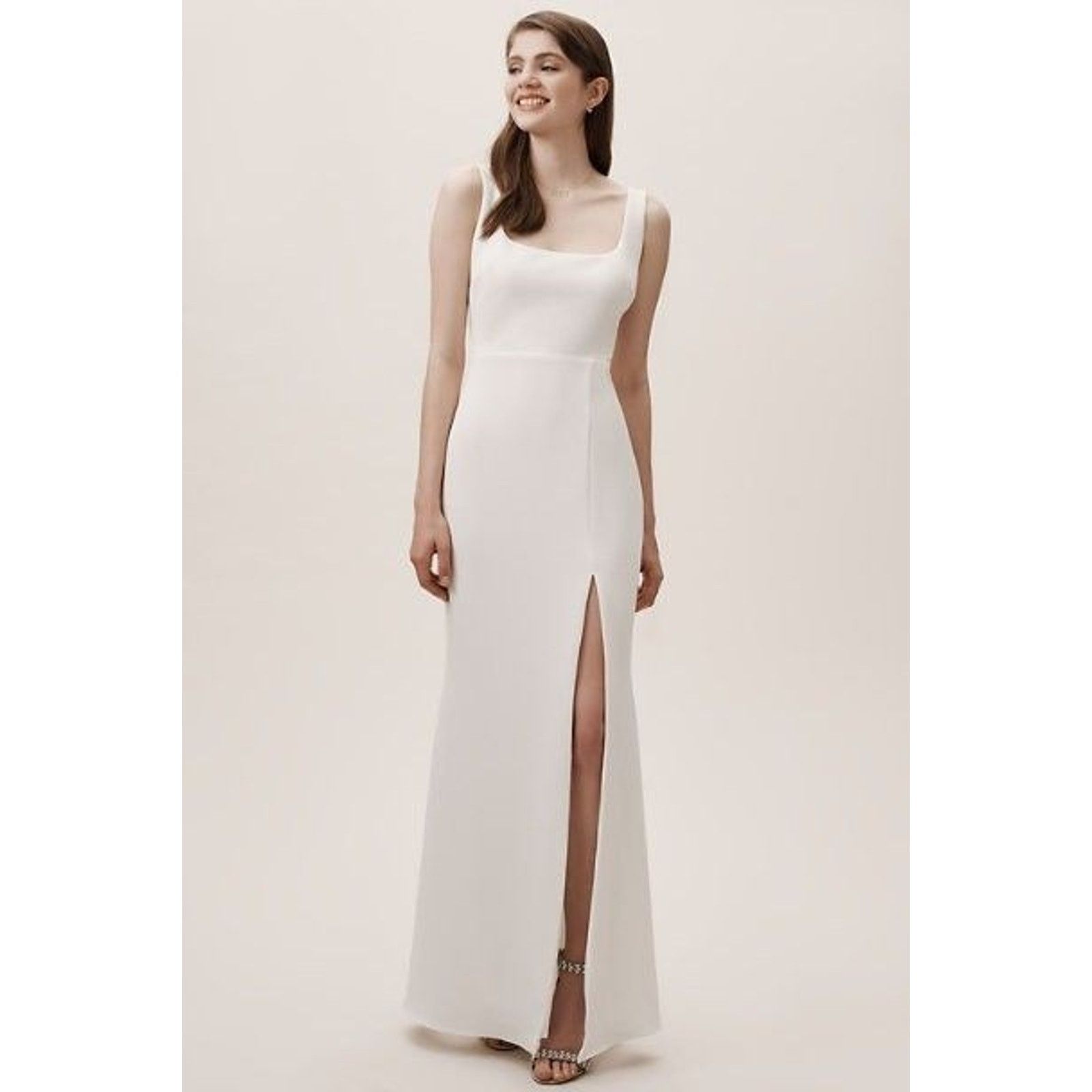 Anthropologie New BHLDN Adena Crepe Dress $198 Maxi SIZE 4 Ivory Size S / US 4 / IT 40 - 1 Thumbnail
