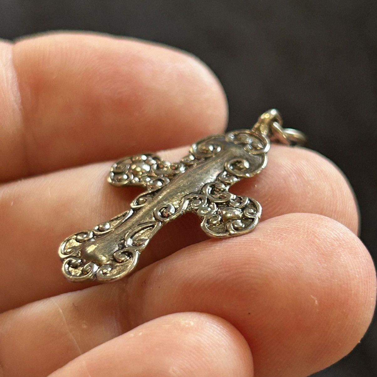 Handmade Handcrafted vintage filigree cross pendant on chain necklace Size ONE SIZE - 7 Thumbnail