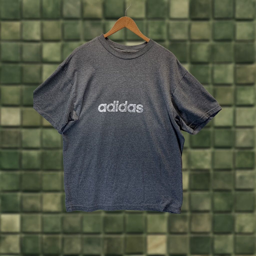 Adidas Adidas Men’s T-Shirt Gray Distressed Logo Front L SZ L Shirt Mens Size US L / EU 52-54 / 3 - 1 Thumbnail