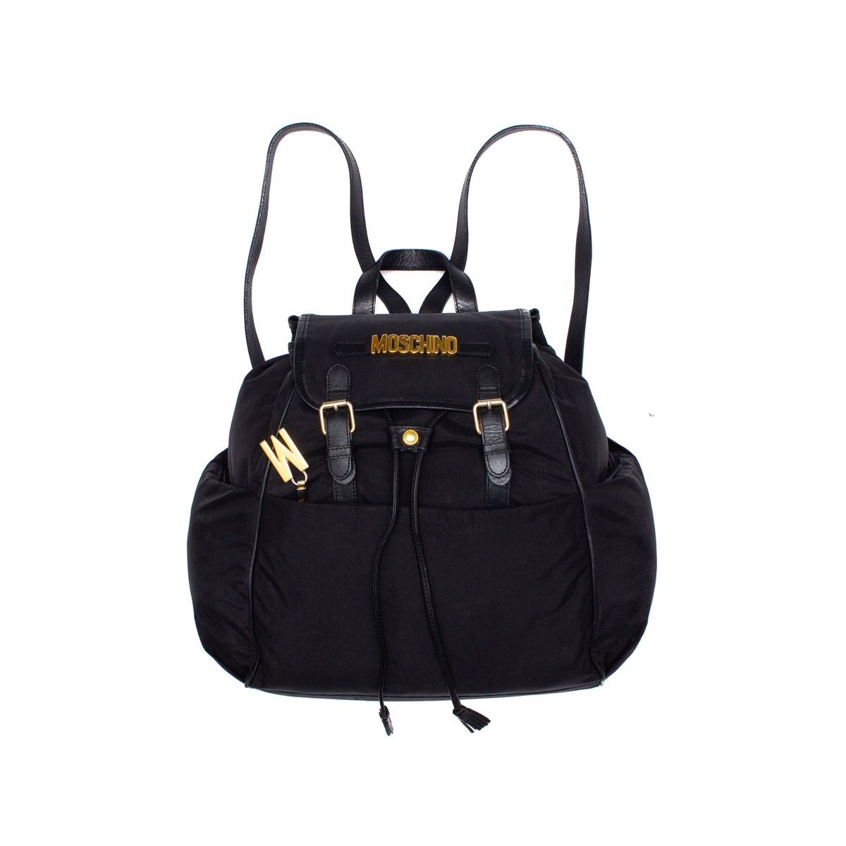 Moschino × Vintage VTG MOSCHINO Redwall Black Nylon/ Leather Trim Backpack Size ONE SIZE - 1 Thumbnail