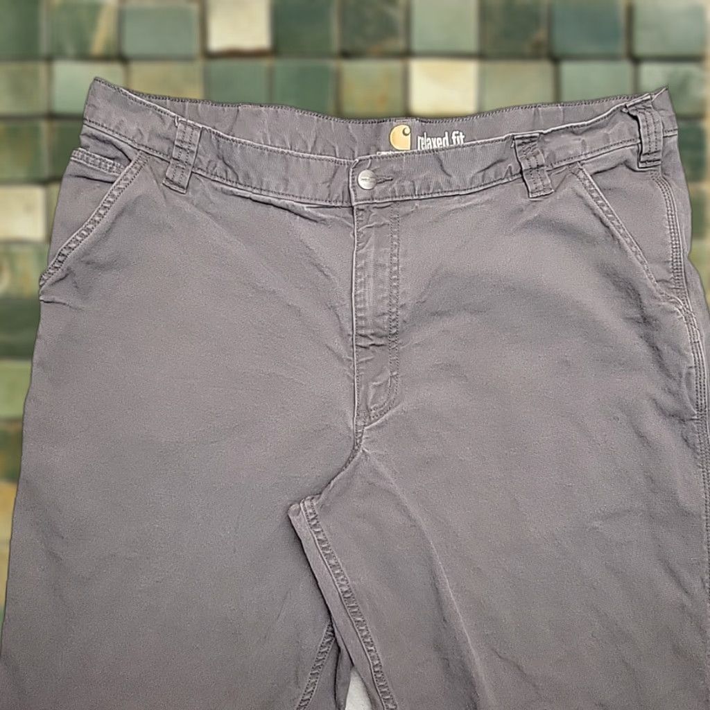 Carhartt VINTAGE Carhartt Pants Mens 42x30 Gray Canvas Relaxed Fit Cargo Work 102291 Size US 42 / EU 58 - 1 Thumbnail