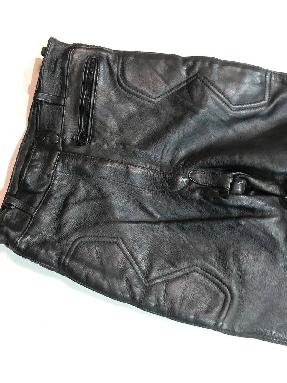 Genuine Leather Vintage Rare Biker Moto Leather Pants Vintage Size US 26 / EU 42 - 4 Thumbnail
