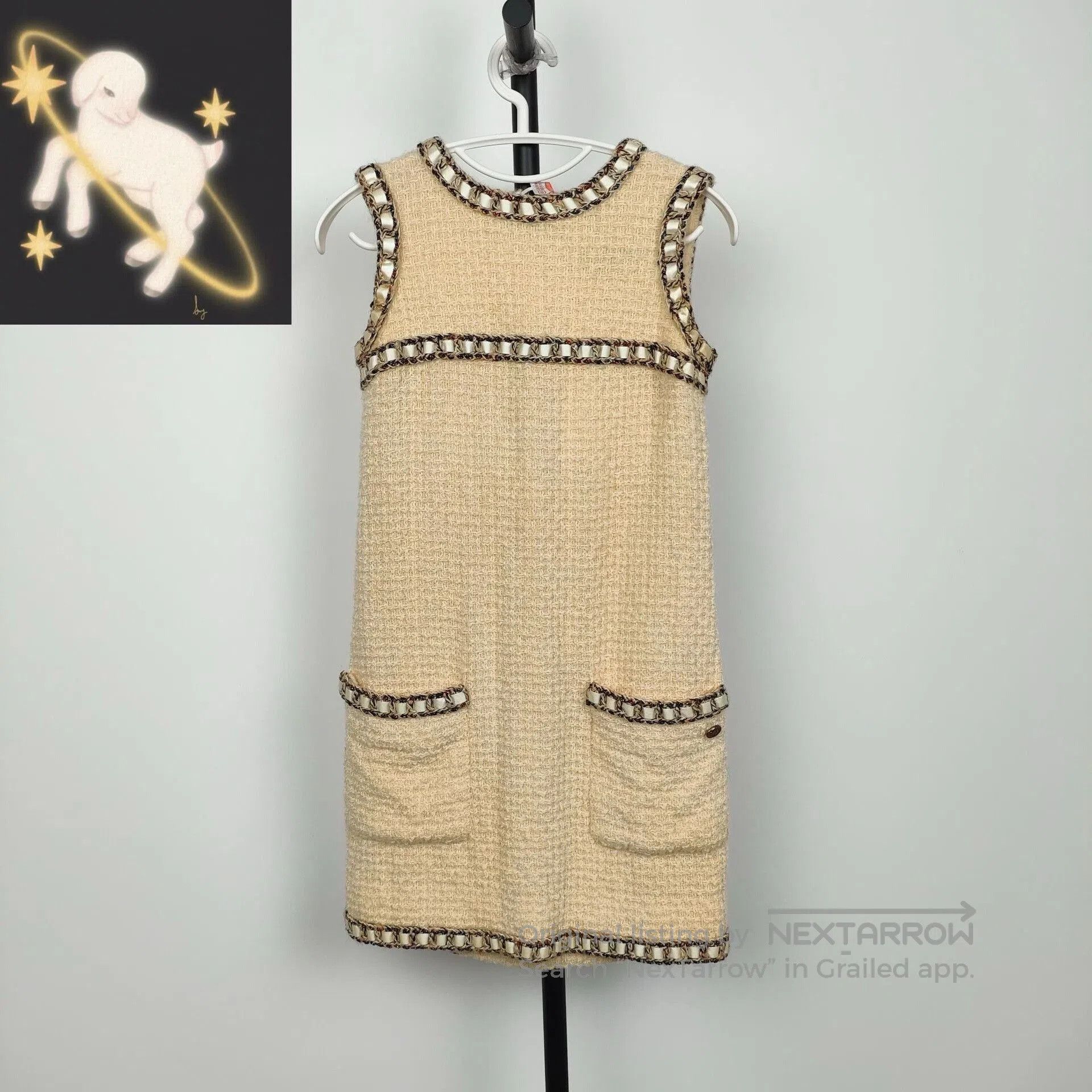 Chanel Chanel Beige Knit Sleeveless Dress 34. Size XXS / US 00 / IT 34 - 1 Thumbnail
