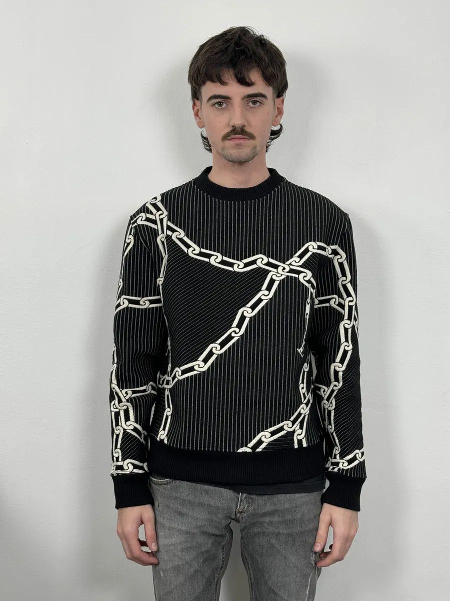 Louis Vuitton 2020 Louis Vuitton Cable 3D Jail Logo Black & White Sweater Size US S / EU 44-46 / 1 - 5 Thumbnail