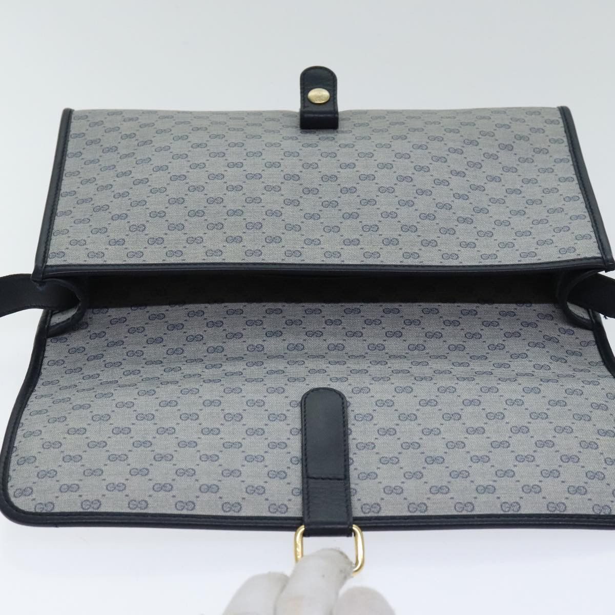 Gucci GUCCI Micro GG Supreme Shoulder Bag Navy Gold 001 115 001 Size ONE SIZE - 17 Thumbnail