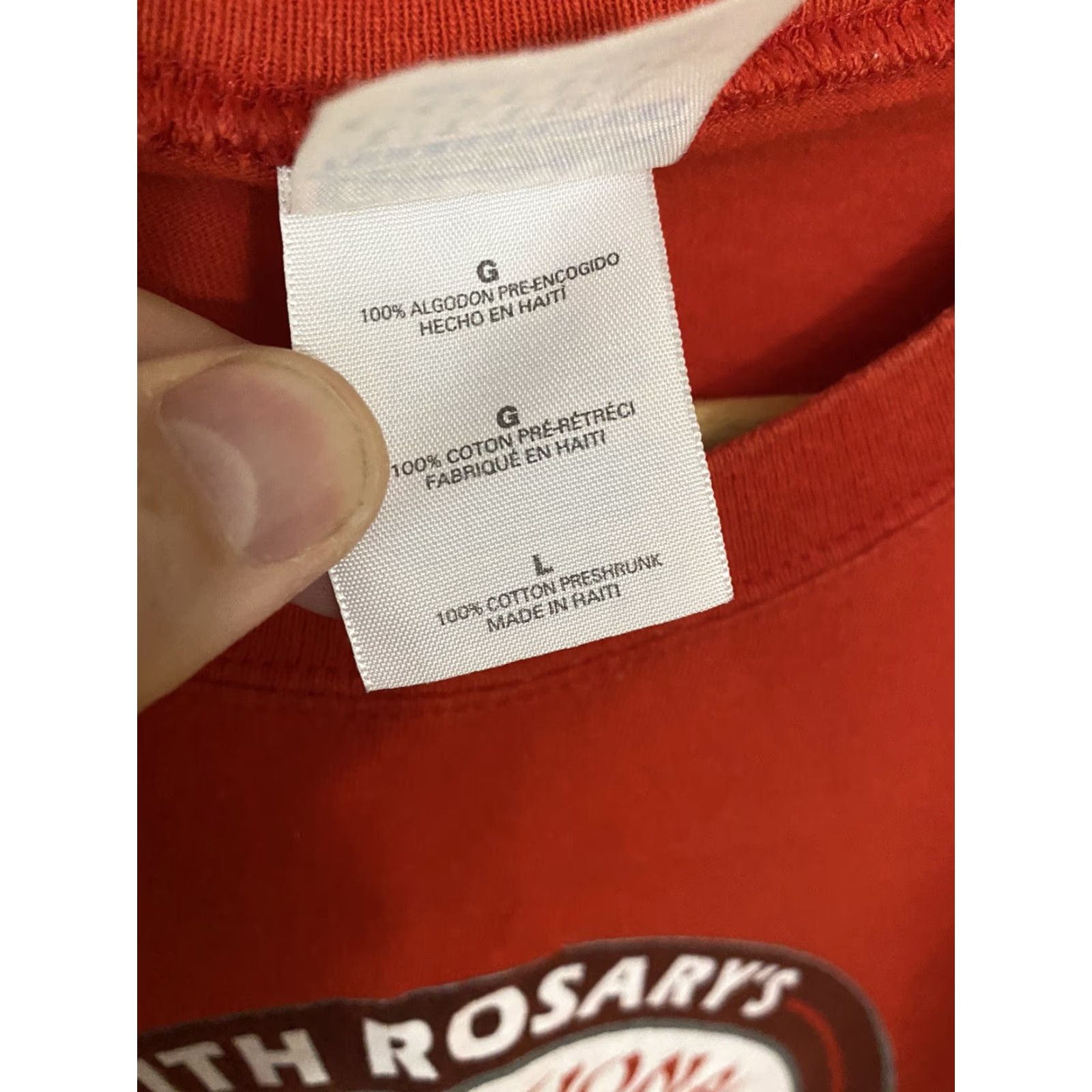 Gildan VINTAGE Rosary’s International Martial Arts Academy Red Shirt L Mens Size US L / EU 52-54 / 3 - 6 Thumbnail