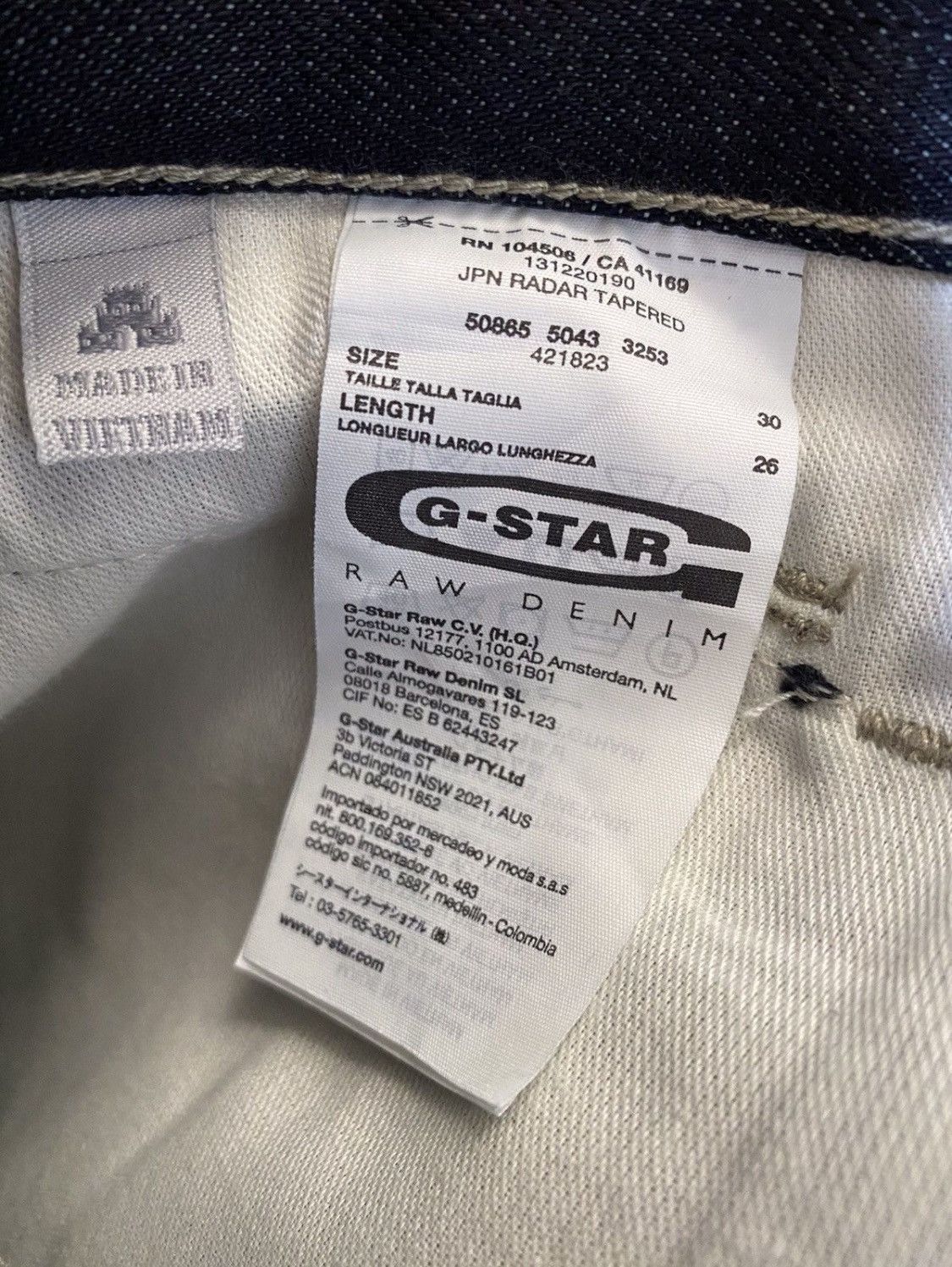 G-Star × Vintage G Star Raw Vintage Dark Denim Pants Size US 30 / EU 46 - 6 Thumbnail