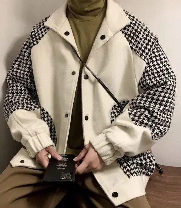 Other Retro houndstooth patchwork jacket coat Size US M / EU 48-50 / 2 - 1 Thumbnail